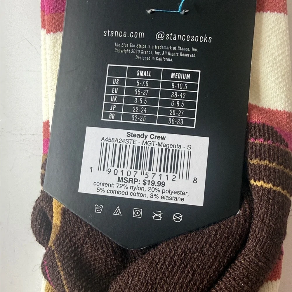 Stance Assortment of Socks. 3 Pairs. Small